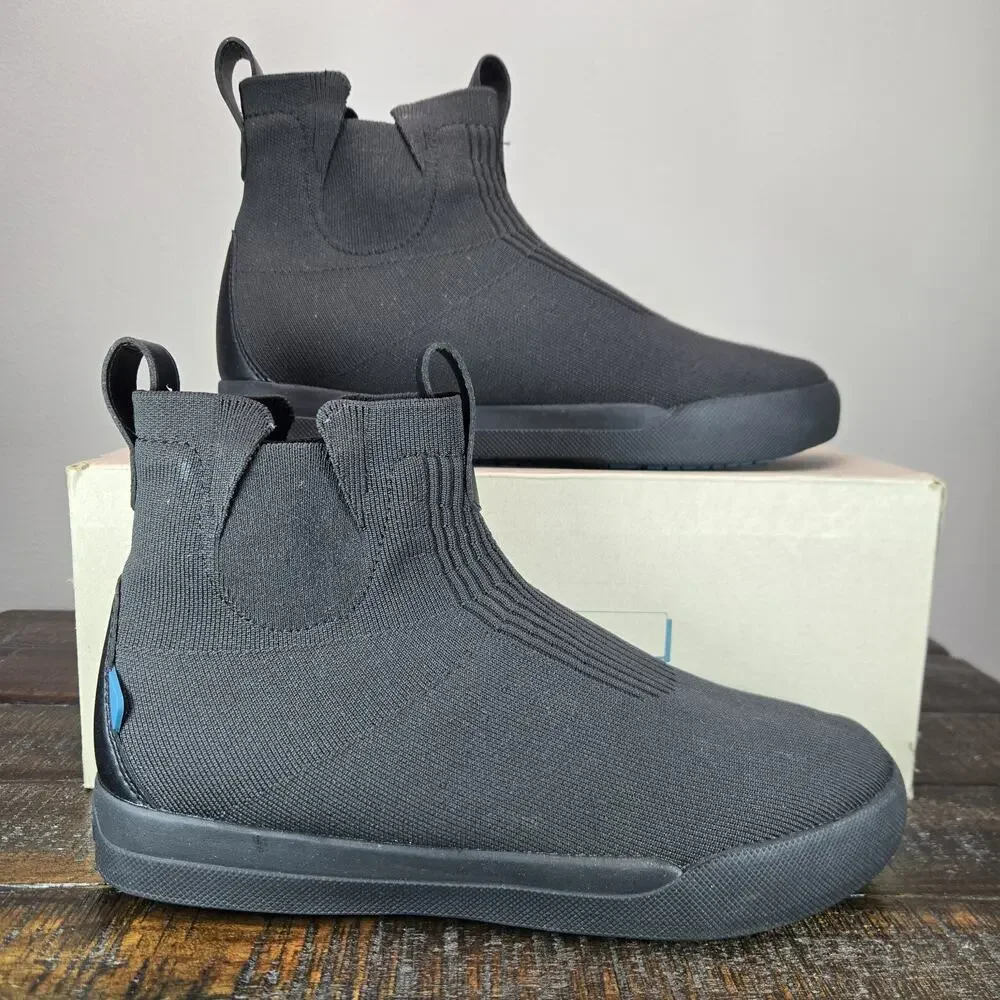 Vessi Weekend Chelsea Mens Size 8 Waterproof Shoes Asphalt Black Black